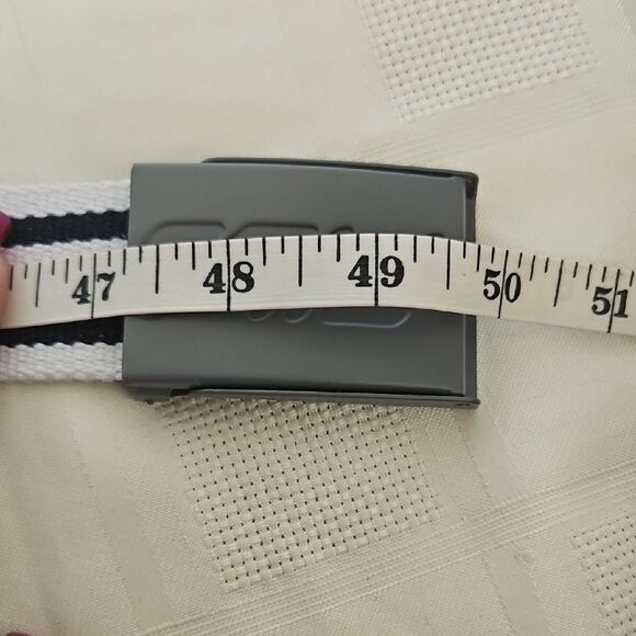 Fila White Belt with Navy and Red Stripes - Picture 8 of 16